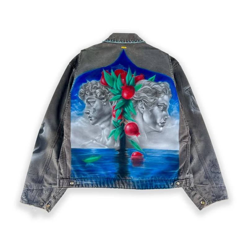 'Pomegranate Dreams' Zip Jacket [XL]