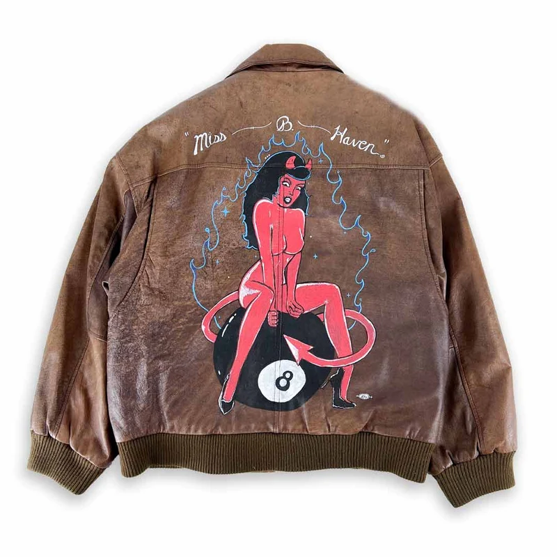 WW2 Painted Pin-Up Leather Jacket