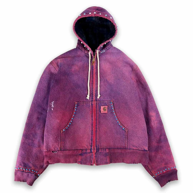 Red Depths Denim Hoodie [L]