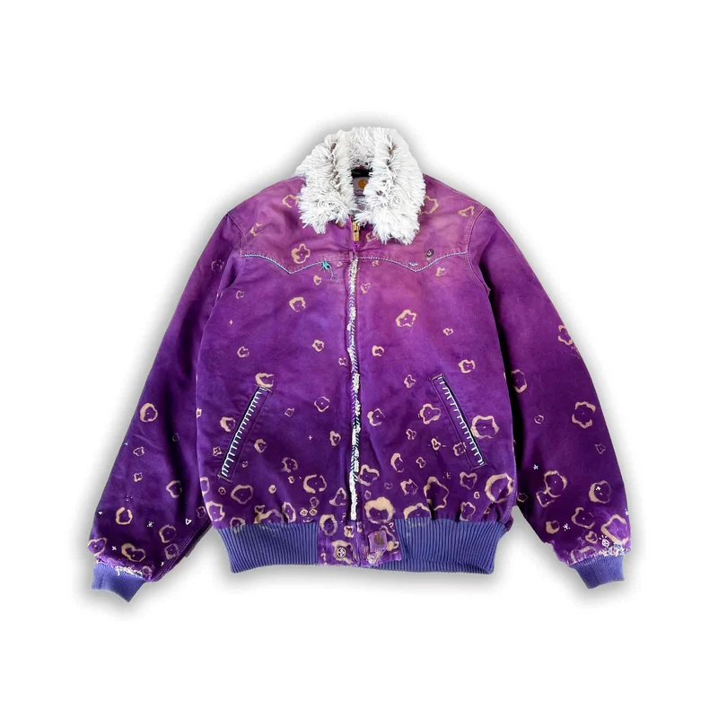 'Purple Leapord' Zip Jacket