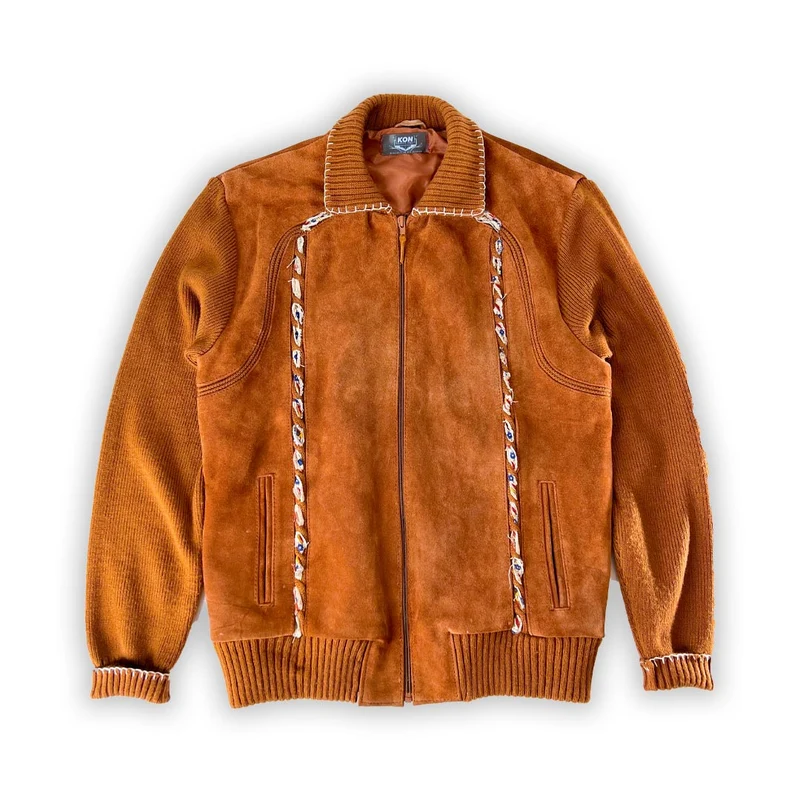 'Courtside Hajj' Suede Racer Jacket